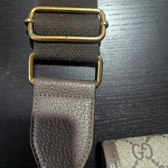 Gucci Crossbody Bag — GG Monogram Canvas w/ Web Stripe - Picture 5 of 8